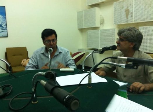Muhammad Farhan Aslam appearing as a political analyst on Radio Pakistan’s News and Current Affairs Channel.